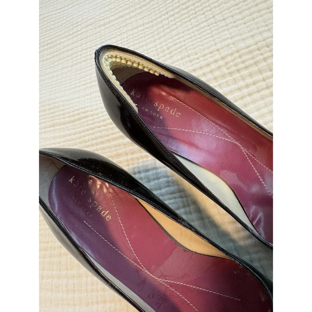 Kate Spade New York Heels Womens Size 7.5 Brown Pump Block Made in Italy